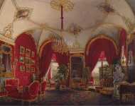 Hau Edward Petrovich Interiors of the Winter Palace. The Fourth Reserved Apartment. The Corner Room01 - Hermitage